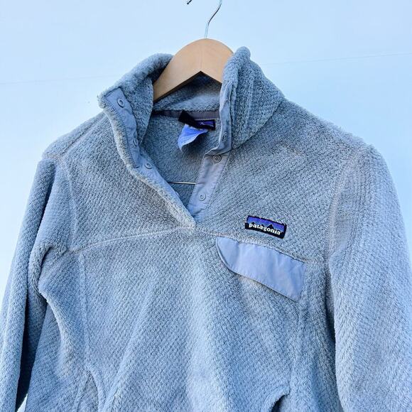 Patagonia Women’s Fleece Re-Tool SnapT Jacket Quarter Snap Pullover Grey Small - Picture 4 of 8